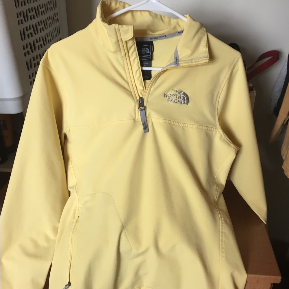 Yellow North Face sweatshirt/jacket